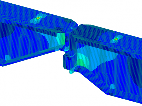 Cranes_Crane services_Detail of the FE-model of the expansion joint_TCS_Timmers