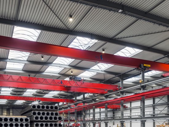 TCS_Timmers_DBK 2x8t - 26 m dual girder overhead cranes equipped with intelligent motion control